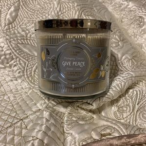 “Give Peace” BBW Mahogany Vanilla 3 Wick Candle , 14.5oz